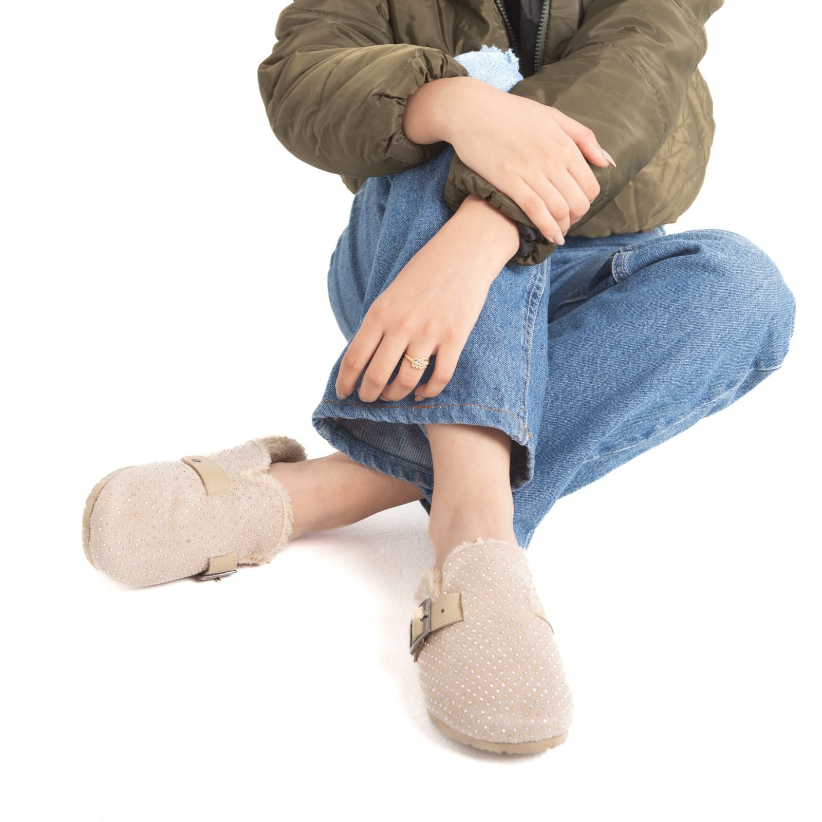 Clogs - Beige Strass - Shozana