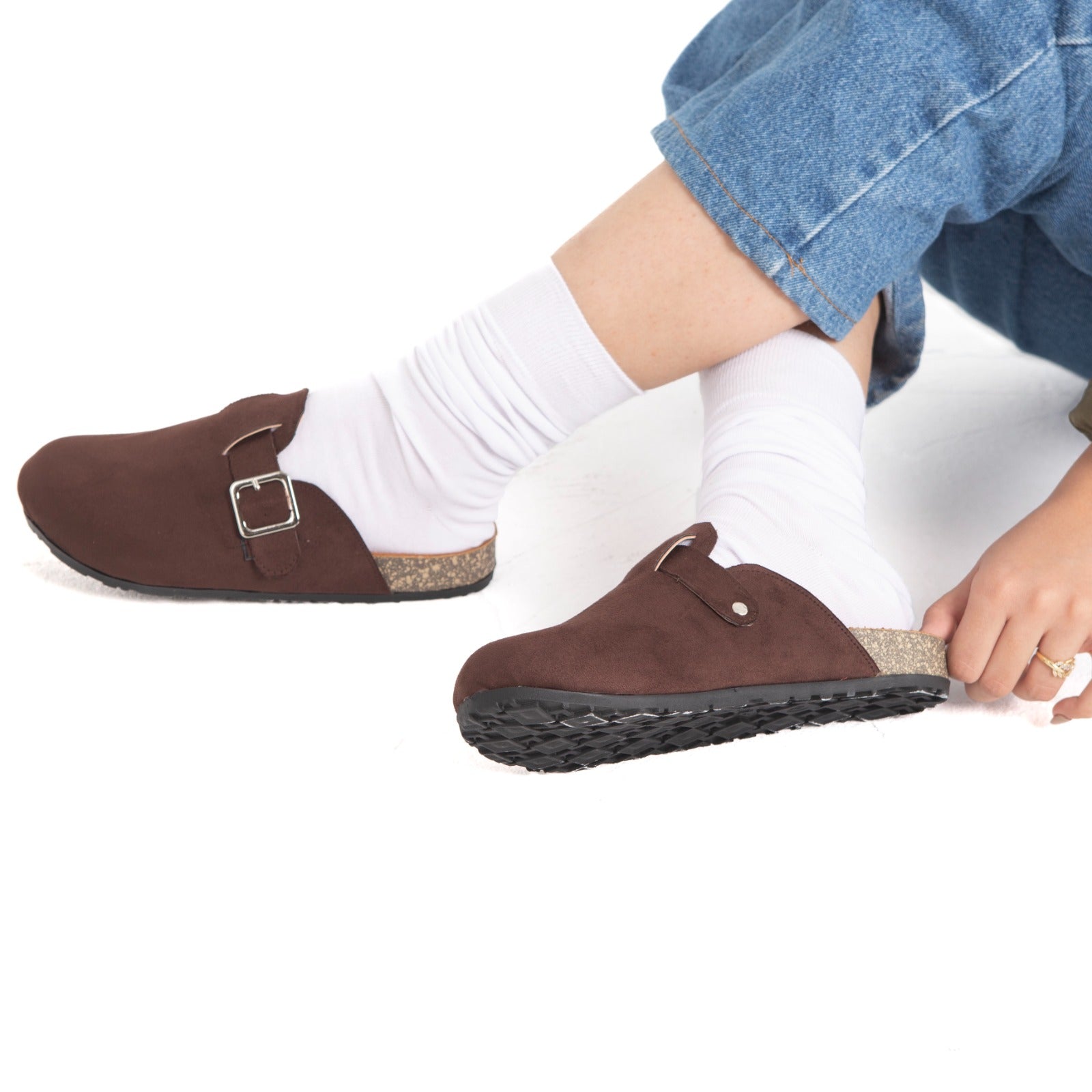 Clogs - SaddleBrown - Shozana